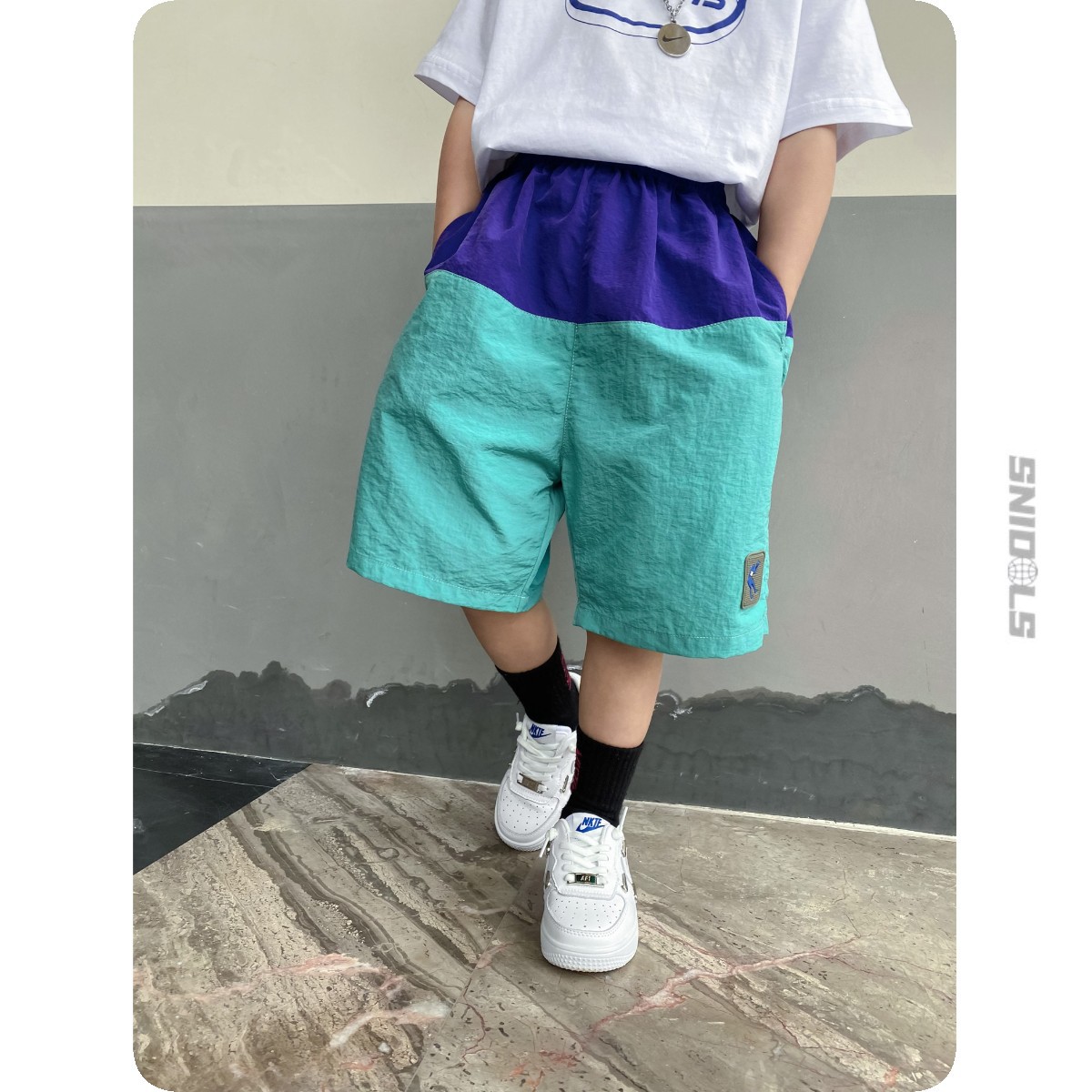 Hit color Basketball Five point pants