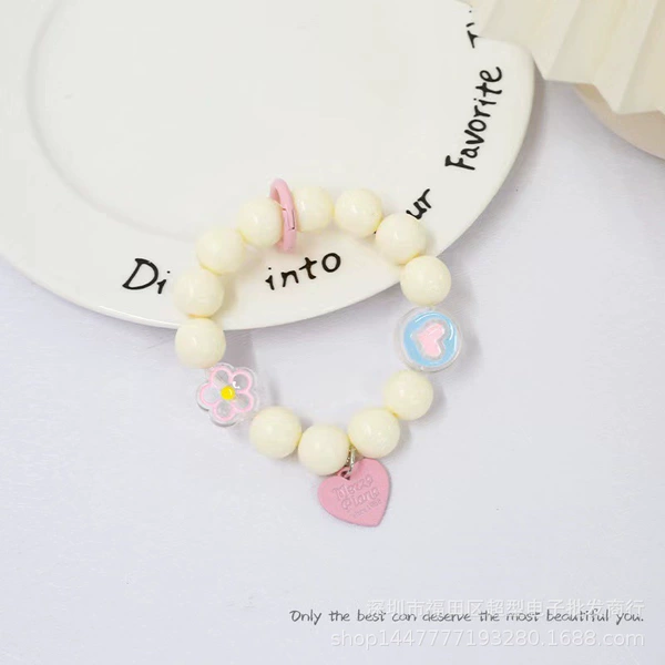White Love Hanging Ring+Transparent Card