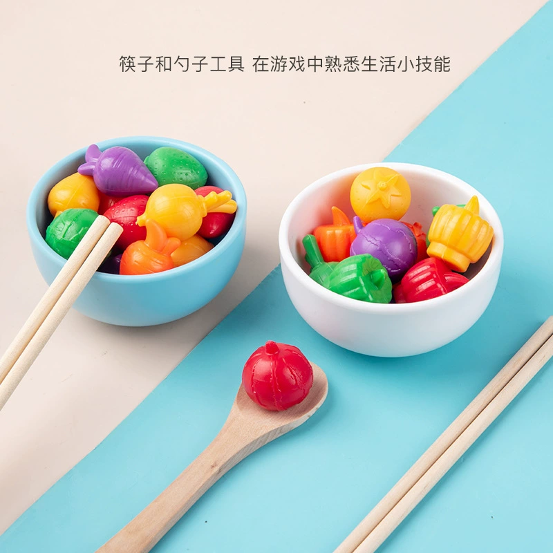 Семейные реалистичные обучающие палочки для chopsticks, игрушка, семейный стиль, раннее обучение, мелкая моторика