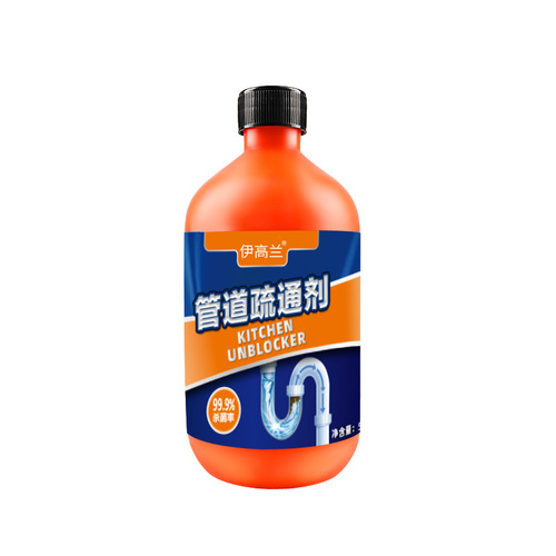 Pipe unblocking agent, strong dissolving power, kitchen sewer, toilet and toilet unblocking cleaner, strong pipe unblocking liquid