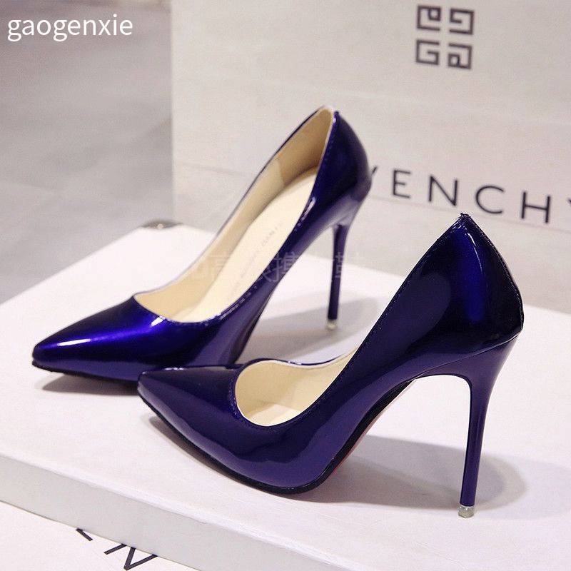 Black high heels nude pointed-toe stiletto heels