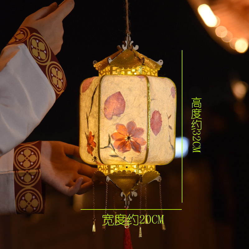中秋灯笼手工diy材料包古风木质手工灯笼儿童发光手提灯笼新礼品|undefined