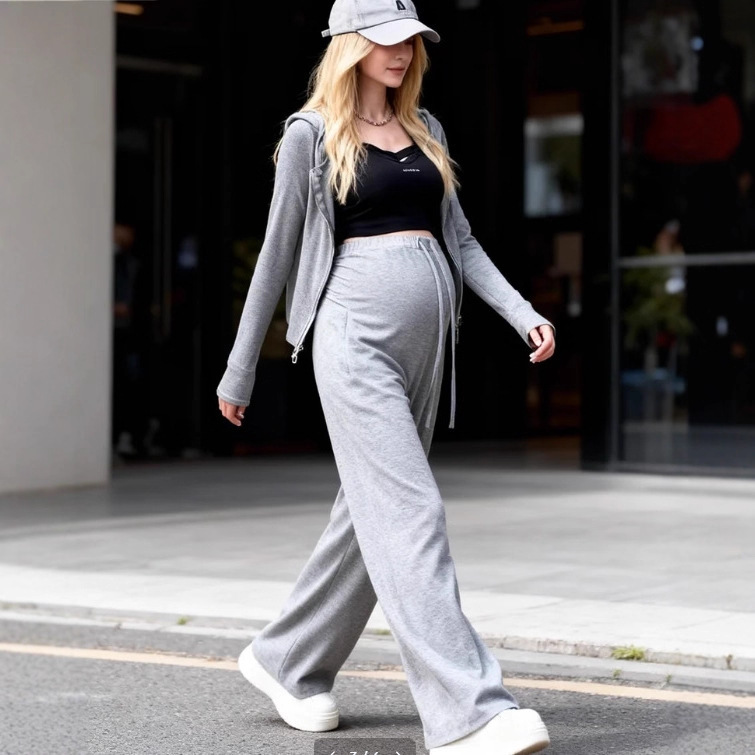 25 Amazon New Popular Maternity Pants Plus Size Casual Pants Without Belly Support Maternity Wide Leg Pants Loose Casual Pants