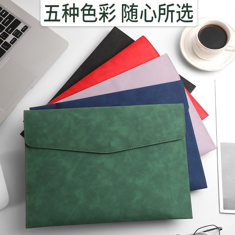A5 High-Quality Leather Document Bag, A4 Paper File Folder, Document Folder, Business Briefcase, Receipt Storage Bag A5 High-Quality Leather Document Bag, A4 Paper File Folder, Document Folder, Business Briefcase, Receipt Storage Bag