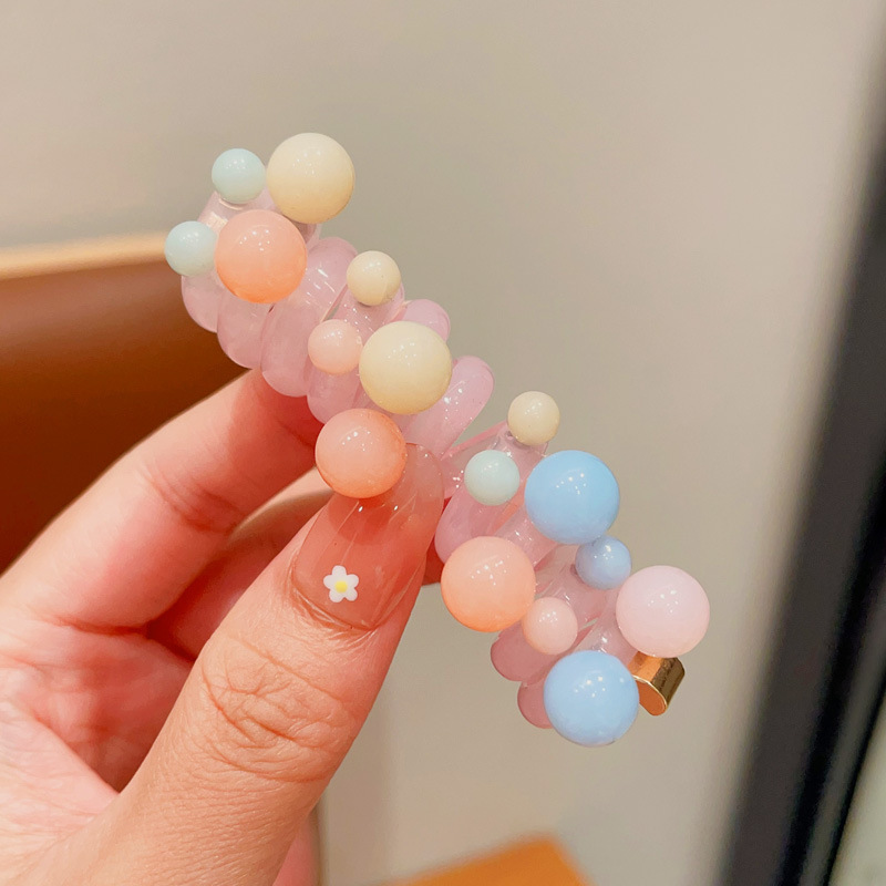 Línea telefónica trenzada transfronteriza, anillo para el cabello, perla, cabello trenzado recto, artefacto femenino, cola de caballo alta, burbuja, cabello trenzado, cuerda, accesorios para el cabello