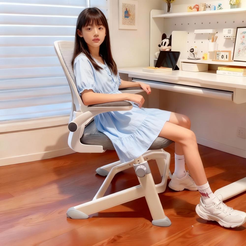 Customized Student Chair That Can Be Lifted and Lowered, Ergonomic Anti-Hunchback with Footrest, Sturdy and Durable, Children's Chair That Is Not Tiring to Sit for a Long Time