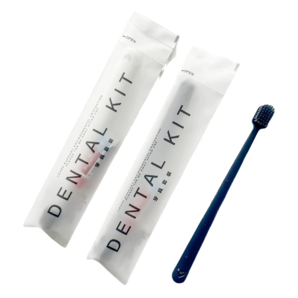 Одноразовая зубная щетка с пастой, мягкой щетиной и широкой головкой для гостиниц B&B, набор одноразовых туалетных принадлежностей для гостиниц