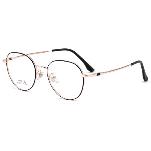 百世芬86006YF超轻记忆钛眼镜框复古圆形眼镜架素颜近视镜光学架