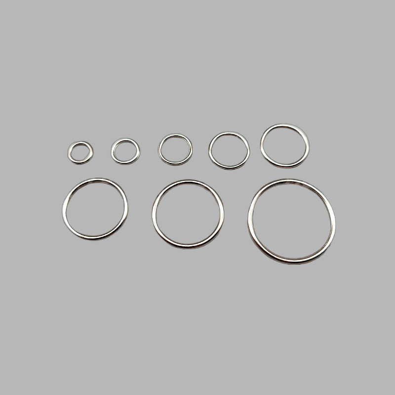 Inner diameter 2.5CM 0-shaped silver buckle