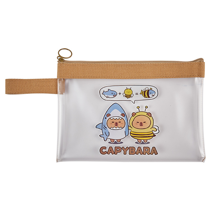 Capabala A4A5 bolsa de archivo con cremallera bolsa de papel de prueba de estudiante bolsa de almacenamiento de archivos engrosada de gran capacidad