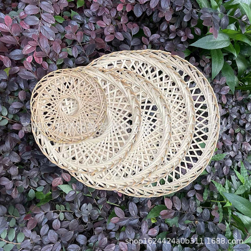 Bamboo trenzado sombrero redondo antiguo traje de artes marciales disparar artefactos de danza de alta calidad para hacer decoración de pintura de fondo