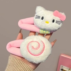 可爱款毛绒Kitty猫咪掰掰夹可爱少女心卡通bb夹甜美侧边夹刘海夹