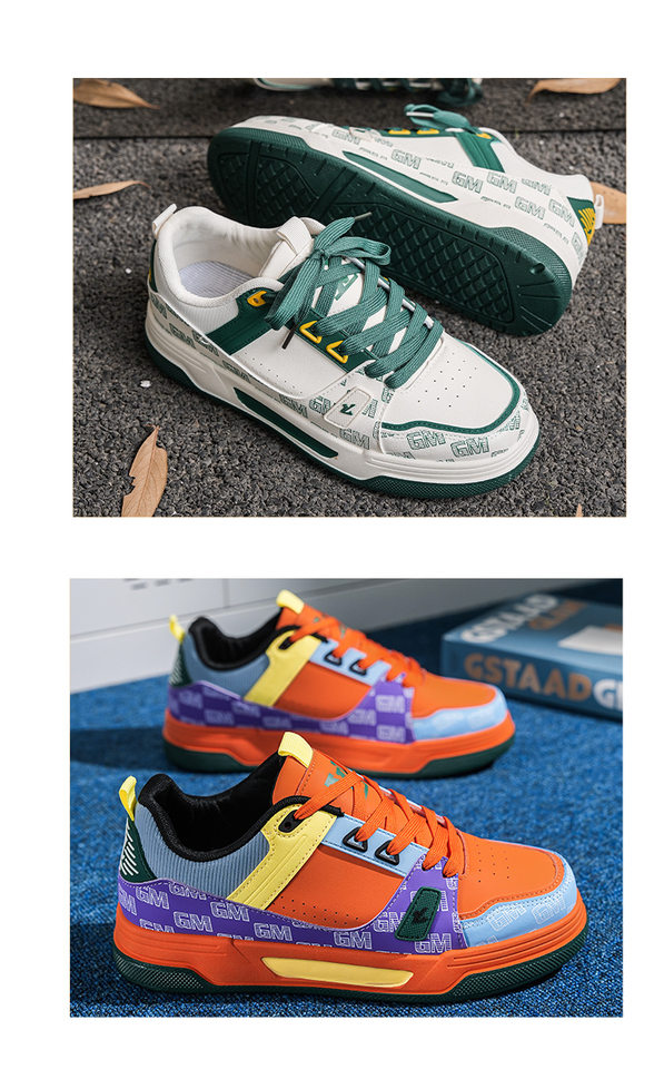 Giày sneaker nam cổ lửng thoáng khí phối màu, đế dày gót 3–5 cm — G 8220m Xanh dương, G 8220m Xanh lá, G8220 màu cam, G8220 xám đen chi tiết 17