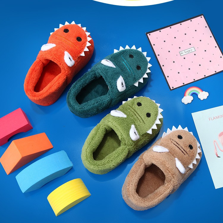 儿童棉拖鞋包跟棉鞋冬鞋秋冬季新款男女童毛毛鞋幼儿园室内鞋跨境