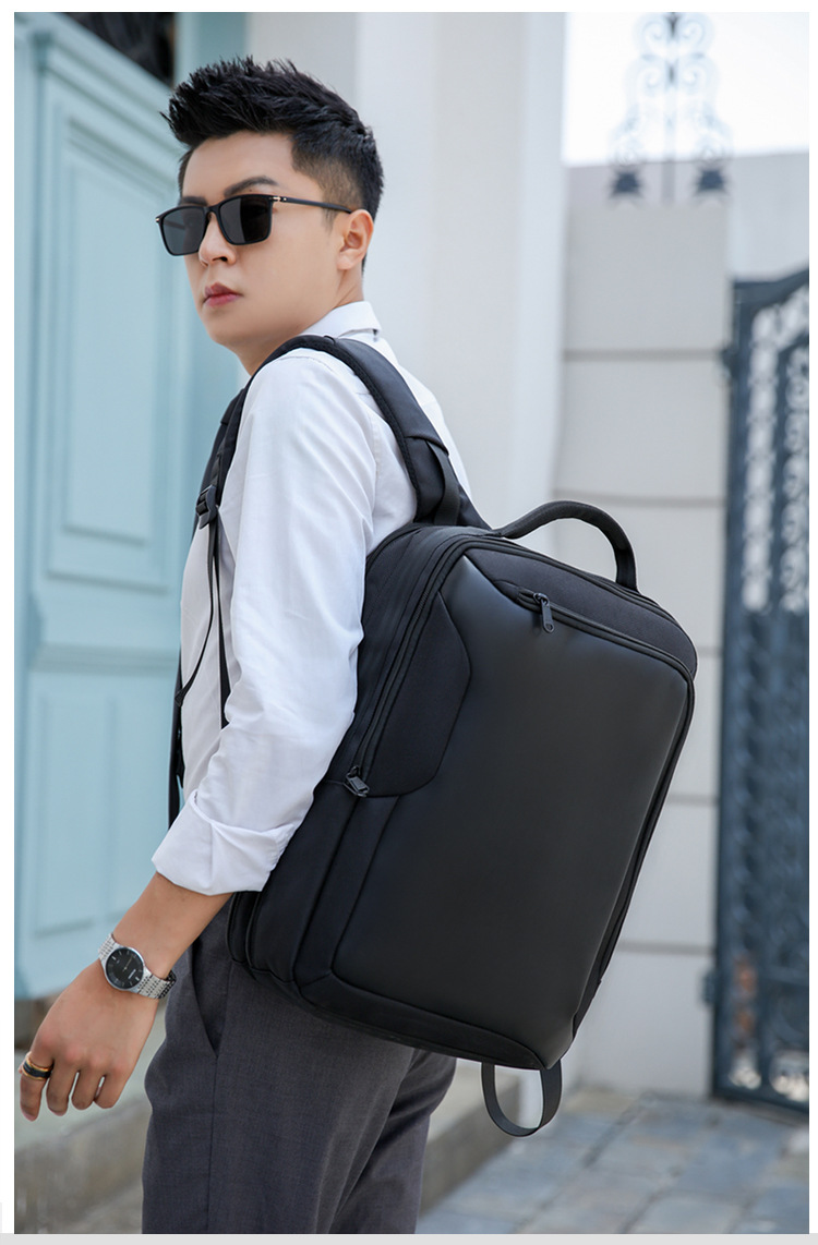新款男式双肩包韩版休闲USB男士背包透气耐磨商务电脑包旅行包详情2