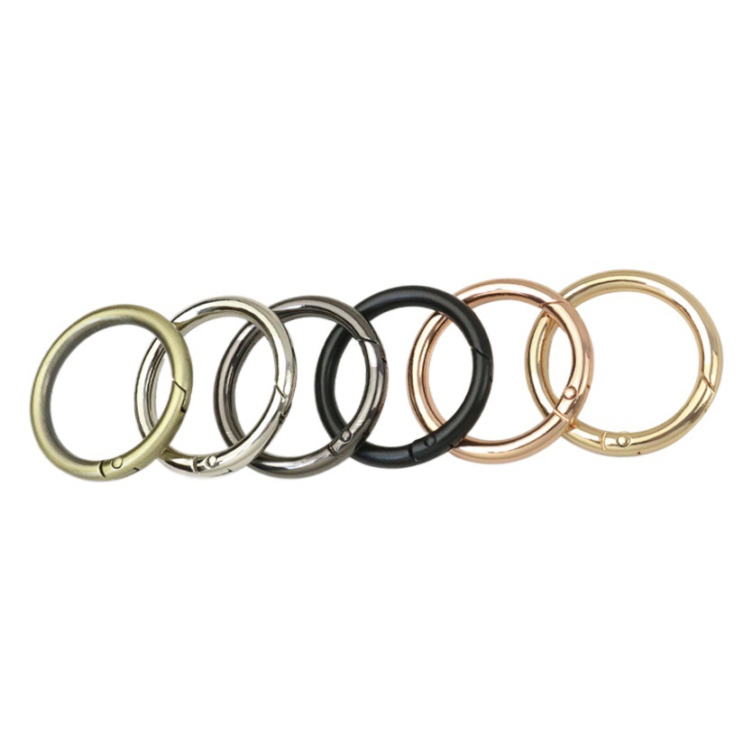 Spot wholesale open ring alloy spring ring handbag bag chain key metal spring buckle hardware accessories