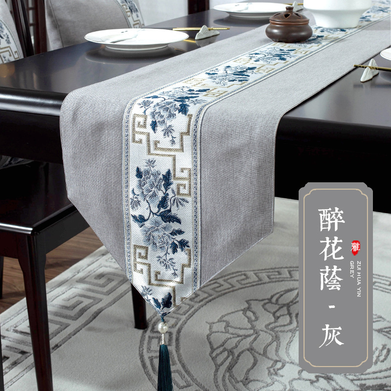 新中国式テーブル旗防水茶席茶旗中国式禅意茶巾テーブル布茶テーブルクロスホテルのベッド旗卸売り代発|undefined