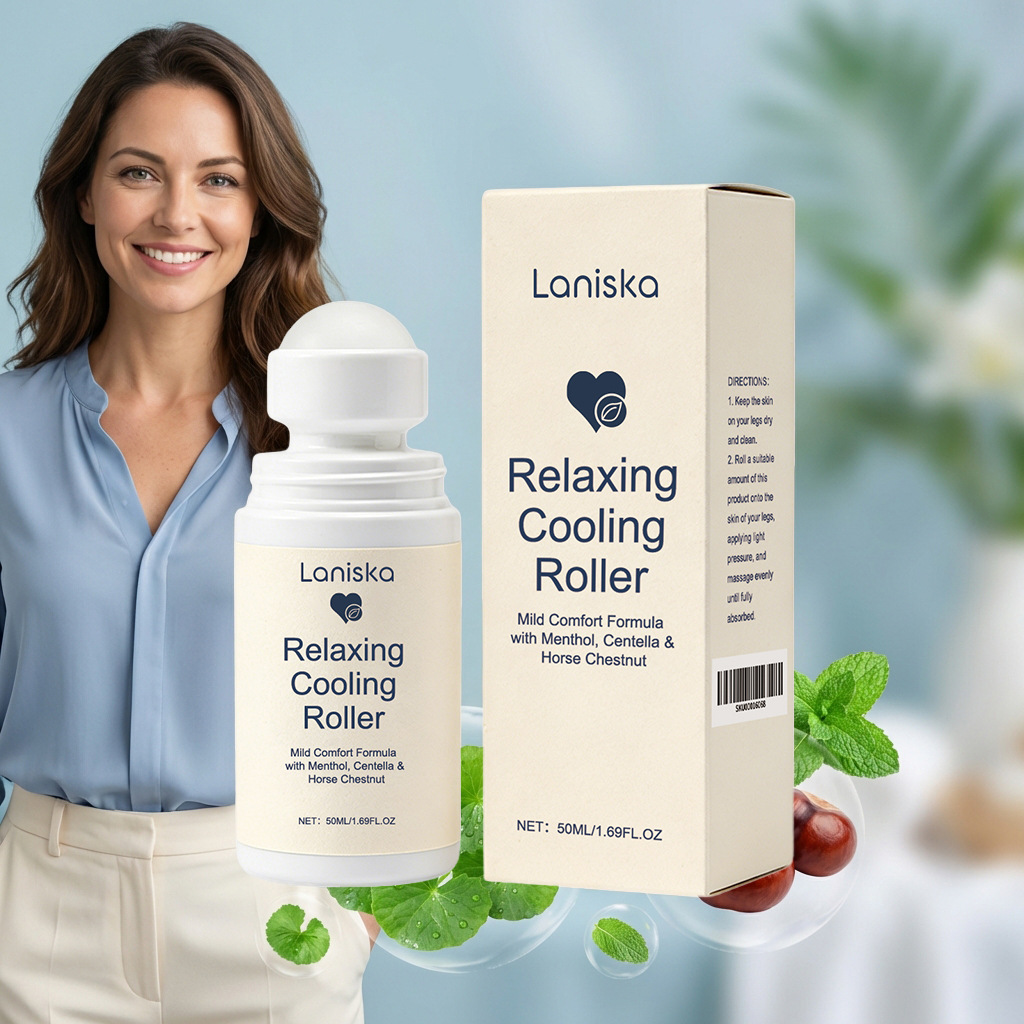 Laniska Cooling Roll-On Essence Comfortably Cares for the Body and Skin, Moisturizes and Refreshes, Convenient Roll-On Essence