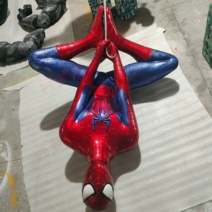 Marvel Spider-Man Upside-Down Sculpture Large Ornaments Fiberglass Shopping Mall Cinema Bar Club Ceiling Decoration Ornaments