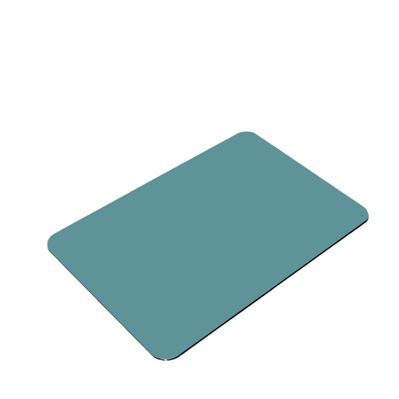 Tappetino isolante drenante grigio in terra diatomacea a tinta unita per cucina, moderno, semplice e sottile per l'ingresso del bagno._voghion.com