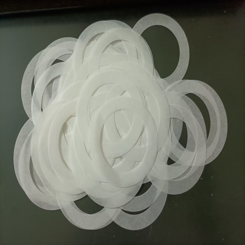 双面离型纸垫片100g格拉辛纸双面胶带防粘隔离圆形垫圈硅油纸白色