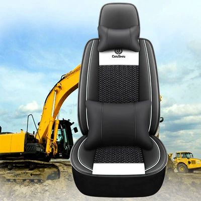 Caterpillar, Hitachi, Kobelco, Liugong, Small Universal seat cover - white-deluxe-edition-order-remarks-model-number