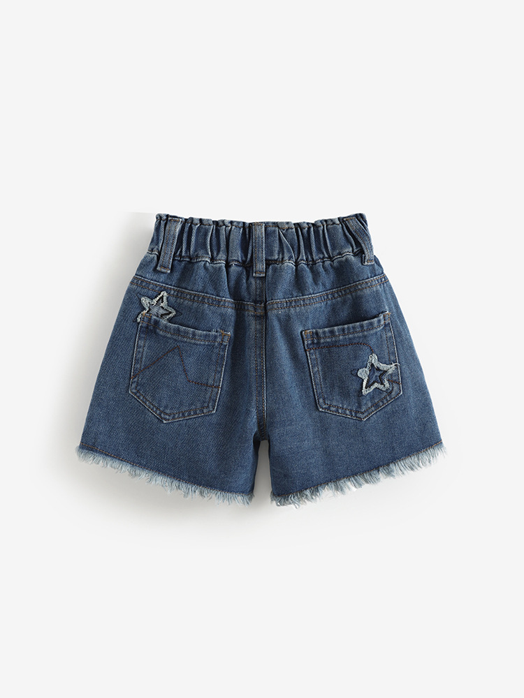 Transfronterizo malwee jeans de niña ropa de verano nuevo estilo europeo y americano para niños pequeños y medianos pantalones cortos de niña pequeños pantalones casuales image 2