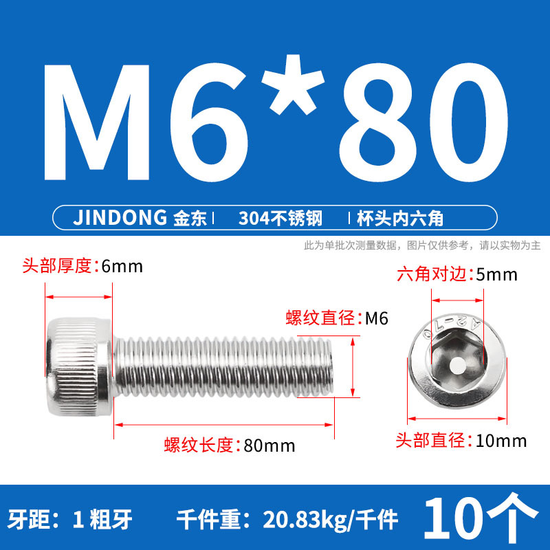 【304六角穴付きねじDIN912】ステンレス円筒頭六角穴付きねじm 3m 4m 5m 6m 8m 16