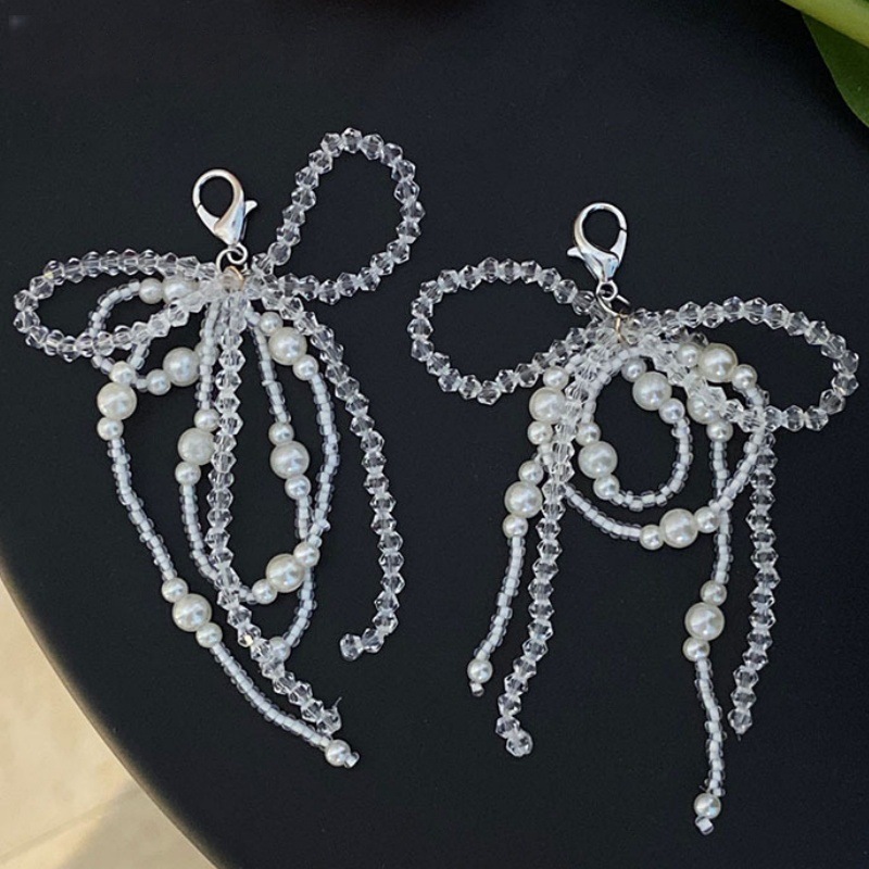 Lazo de perlas de encaje francés, sensación de alta calidad, pequeños accesorios de decoración de viento fragante, bolsos de lazo, accesorios de equipaje, accesorios