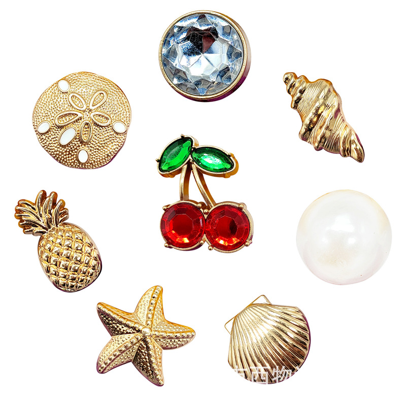 New Hole Shoes Decorative Buckle Accessories Metal Shoes Flower Shoe Buckle Cross Garden Shoes Upper Hardware Accessories