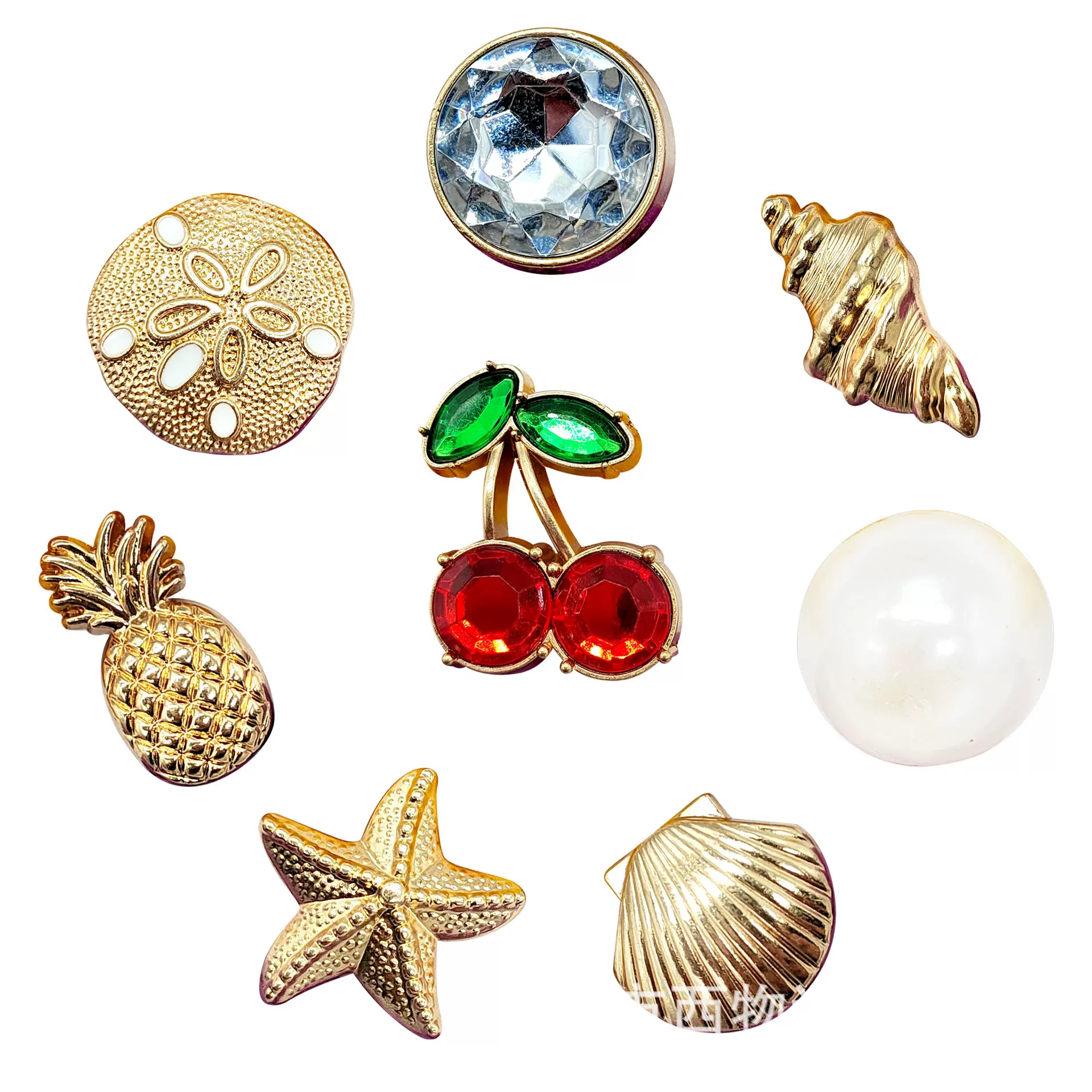 新款洞洞鞋装饰扣配件金属鞋花鞋扣cross花园鞋上五金配饰