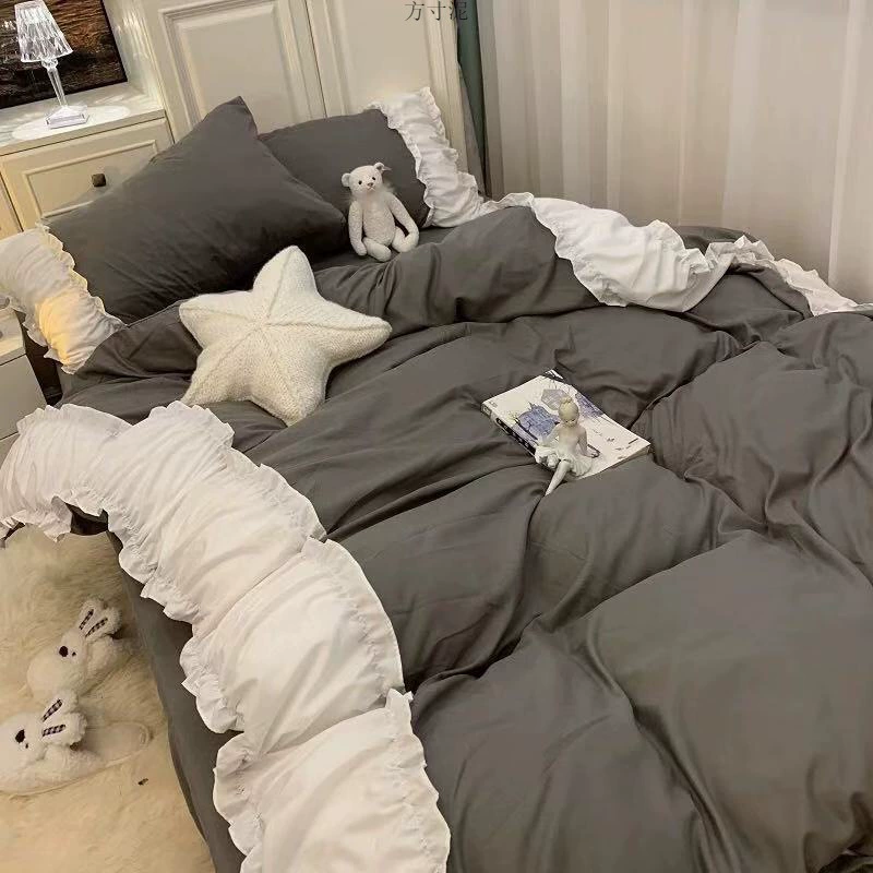 Набор постельного белья Princess Duvet Cover Bedding Set, 3–4 предмета, волнистый дизайн для учащихся начальных классов