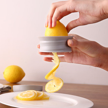 檸檬旋轉切片器土豆黃瓜切片刀不銹鋼花式切檸檬工具水果切片器