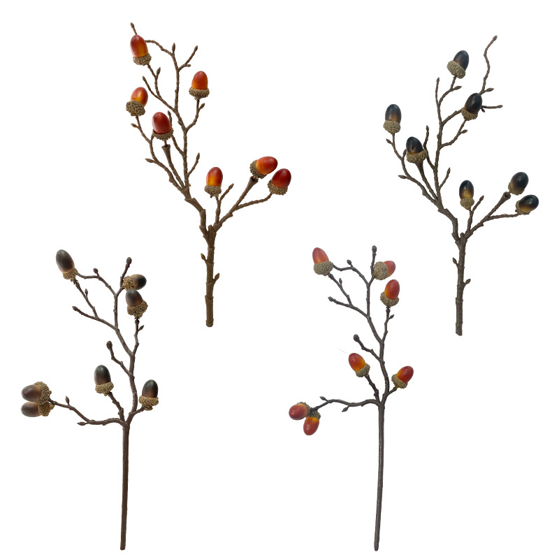 Suministro transfronterizo nuevo producto simulación Acorn arreglo floral MESA DE Navidad escena decoración 2 simulación opcional Acorn sola