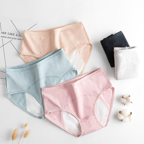Women's Midrise Large Cup Pure Cotton Menstrual Pads with Anti-Leak Comfortable Breathable Triangle Pads for 80-180 lbs