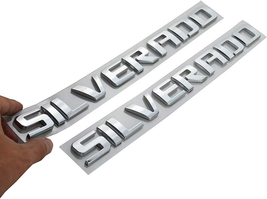 Suitable for Chevrolet Silverado Lt 4-Piece Car Logo Abs Modified Labeling Door Logo Tail Box Logo