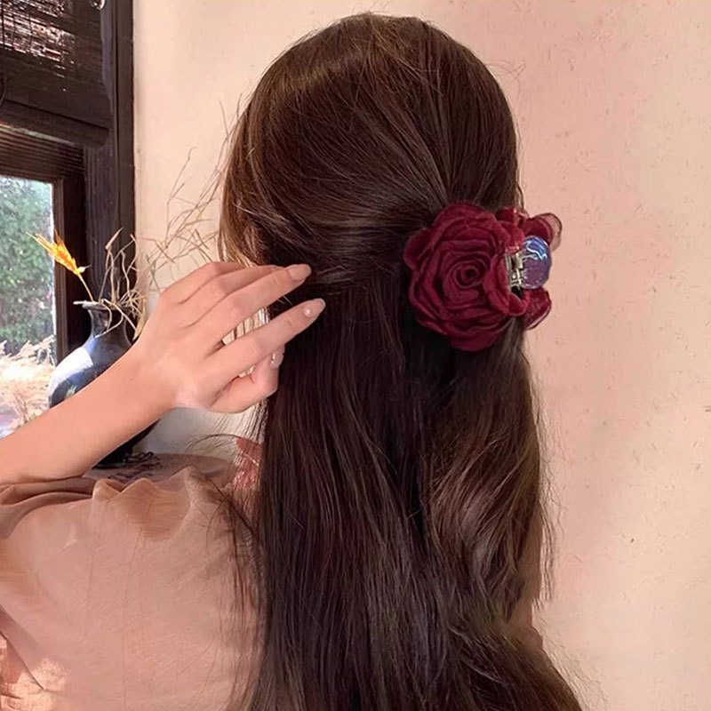Nuevo estilo de cabello de alto valor de cara rosa anillo de cabello correa de correa de cabello de cola de caballo elástica de cabello de alta altura trenzada trenzada adornamiento para el cabello