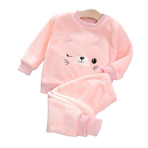 Men's Home Set  New Baby and Toddler Clothes, Including Girls' Autumn and Winter Flannel Pajama Set