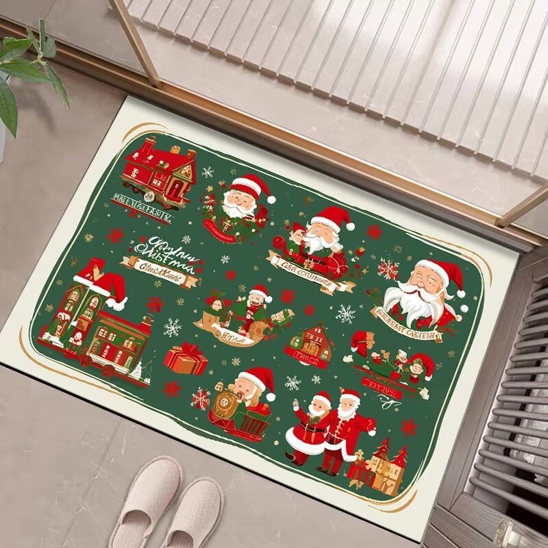 クロスボーダーChristmas carpet外国貿易クリスマスカーペット入戸ドアマット滑り止めクリスマスマット卸売り|undefined
