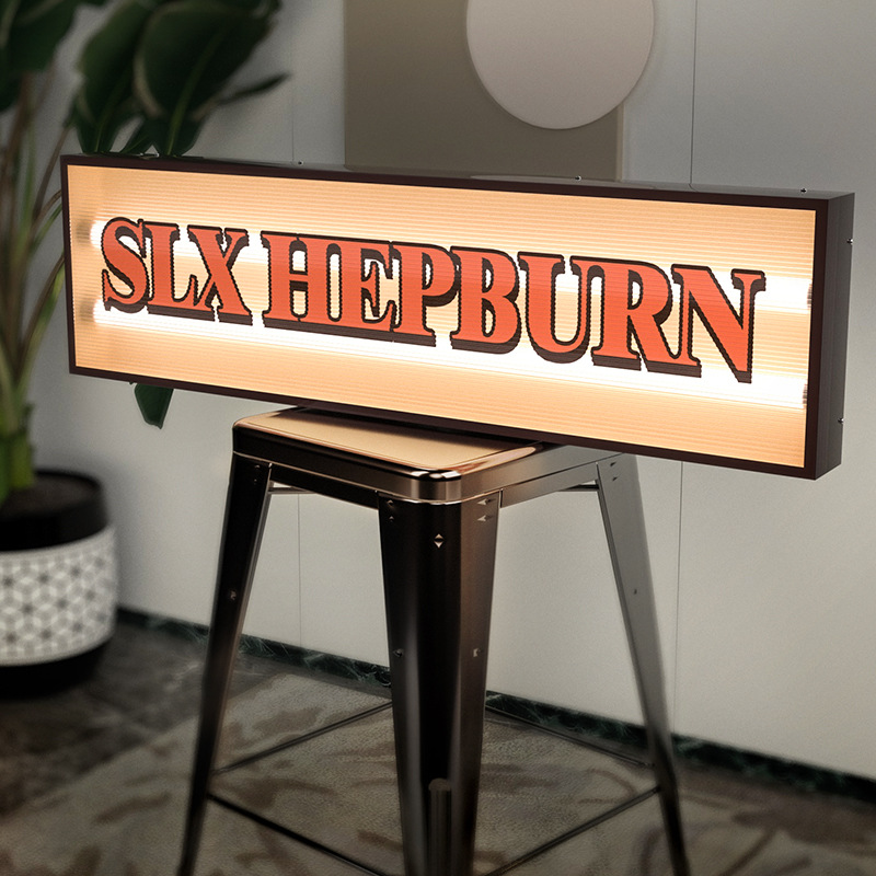 波纹长虹亚克力灯箱广告牌高端复古门头招牌灯箱网红咖啡厅装饰