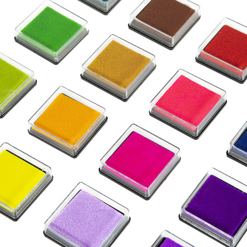 Children's educational finger painting color ink pad DIY finger painting ink pad square 4x4cm ink pad MC-24 color ink pad