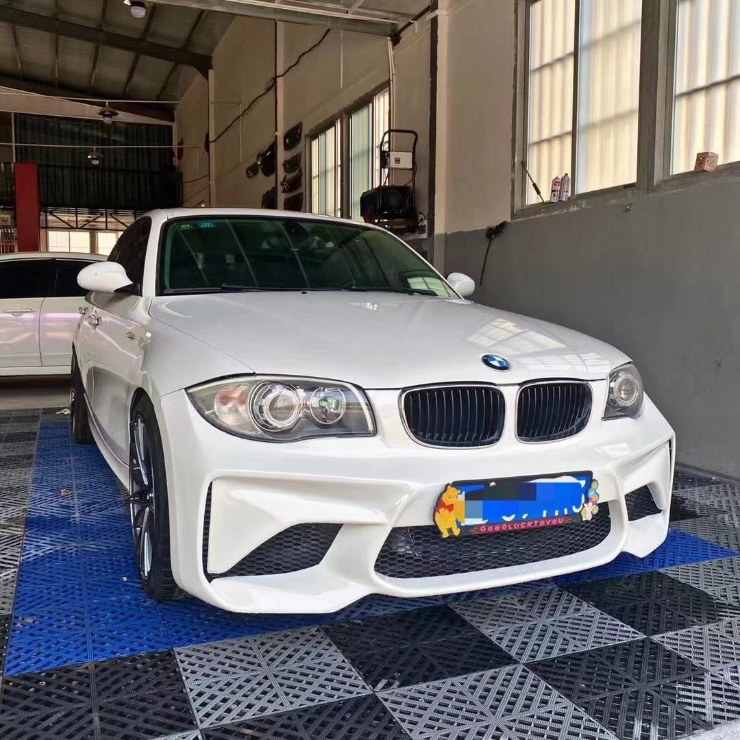 BMW 1 Series E82/E87 modified to M2 style with large body kit, front bumper and rear bumper modified for BMW