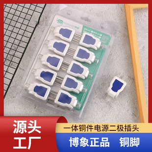 High-power thickened two-pin fixed plug integrated plastic-coated plug two-pin power connection plug plug