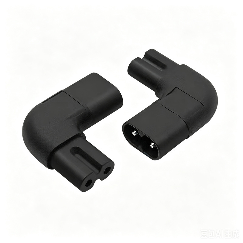 Direct Sale 90-Degree Figure-Eight Male-Female Conversion Plug Figure-Eight St2 to St5 Female Plug Adapter Direct Sale 90-Degree Figure-Eight Male-Female Conversion Plug Figure-Eight St2 to St5 Female Plug Adapter