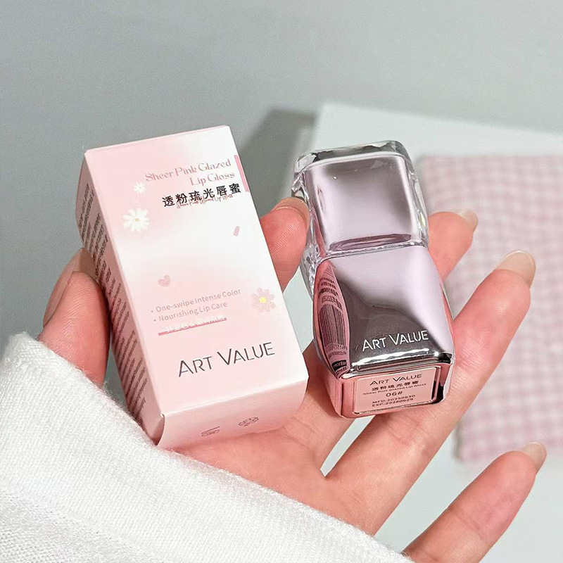 Art Value 透粉琉光唇蜜 清透水光感嘟嘟唇显白透明显色唇釉批发|undefined