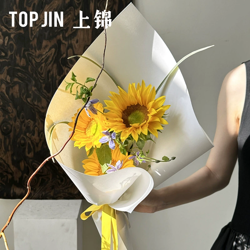 Минималистский утолщенный жесткий лист бумаги премиум-смысл сплошной цветной бумаги цветочный букет упаковочная бумага цветочный флорист упаковочная бумага оптом