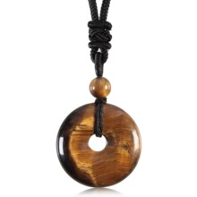 小众天然水晶玉石怀古吊坠时尚民族风平安扣男女挂件饰品水晶项链