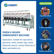 Garment Clothing Textile 8 Head Embroidery Machine Multihead
