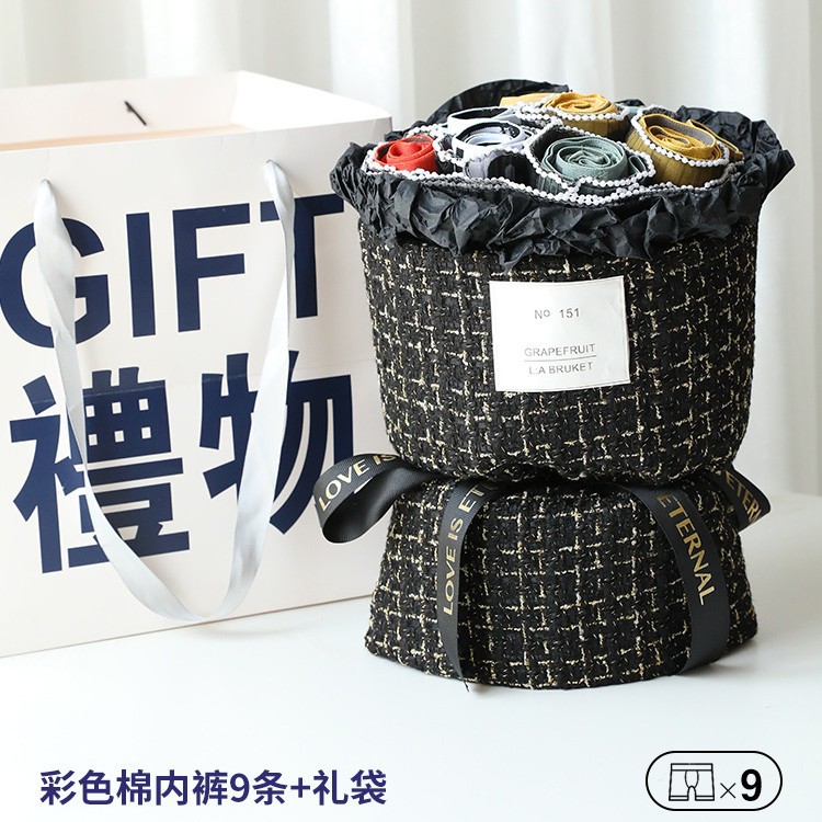 Color cotton underwear 9 gift bag