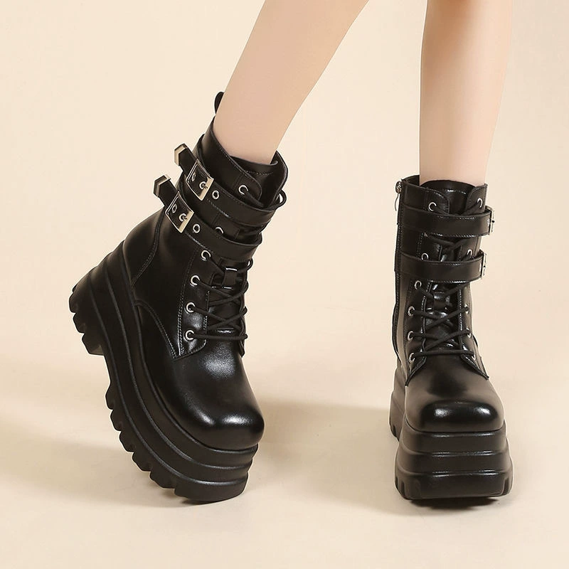 Мартенс, Ding Boots, обувь, высокая платформа, английский стиль, низкие сапоги, 2024 год, 6см, британский стиль